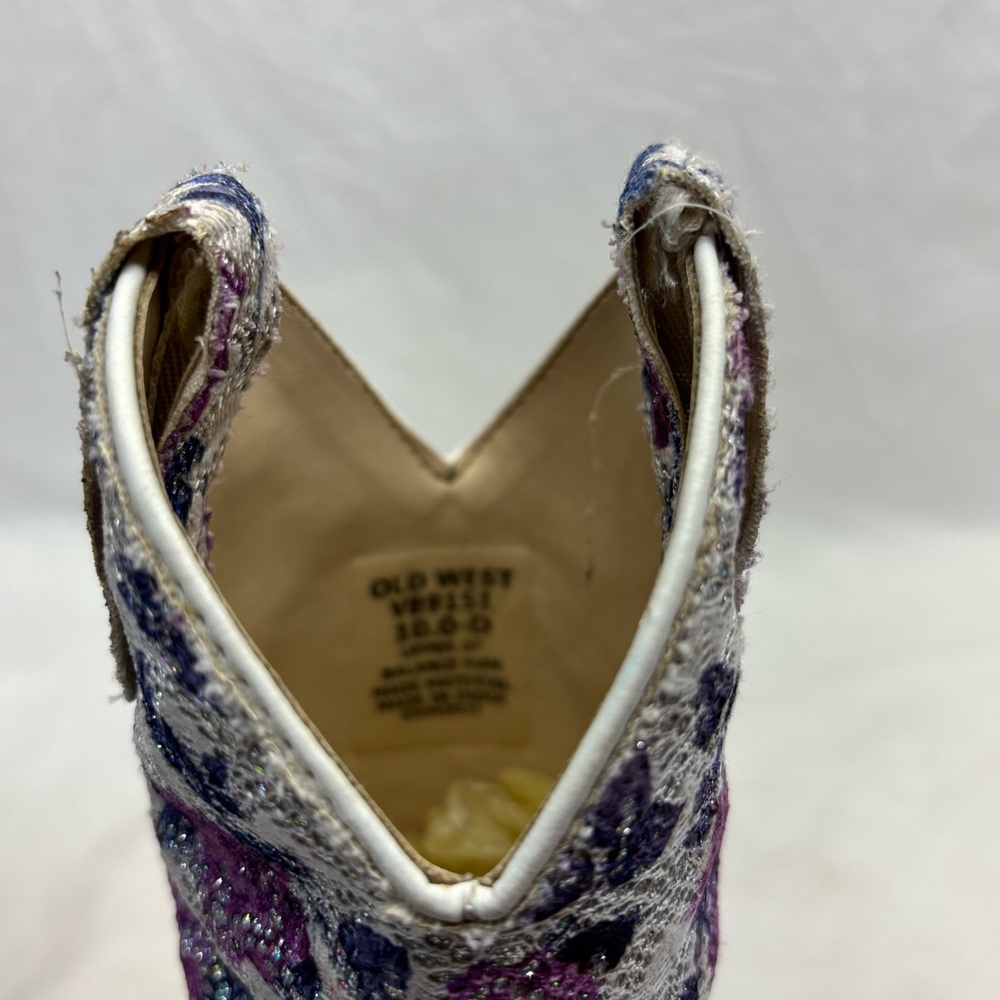 Old West Cream kids boots size 10 toddler girl - Picture 9 of 11